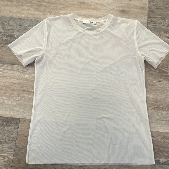 Wilfred Tops - Wilfred Short Sleeve Sheer Tee in White